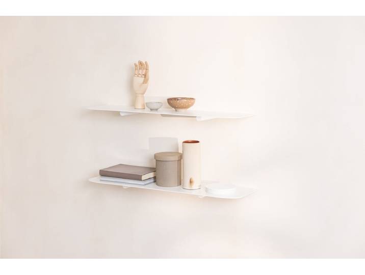 Wandregal Lenn – Minimalistisches Regal aus Metall - Weiß - 60 cm - Luxusbetten24