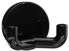 Hewi Doppelhaken Serie 477 4779002590 eckige Hakenform, tiefschwarz