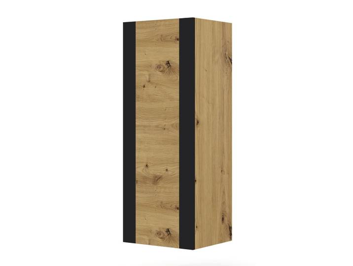 Meuble TV effet bois Crème et Noir