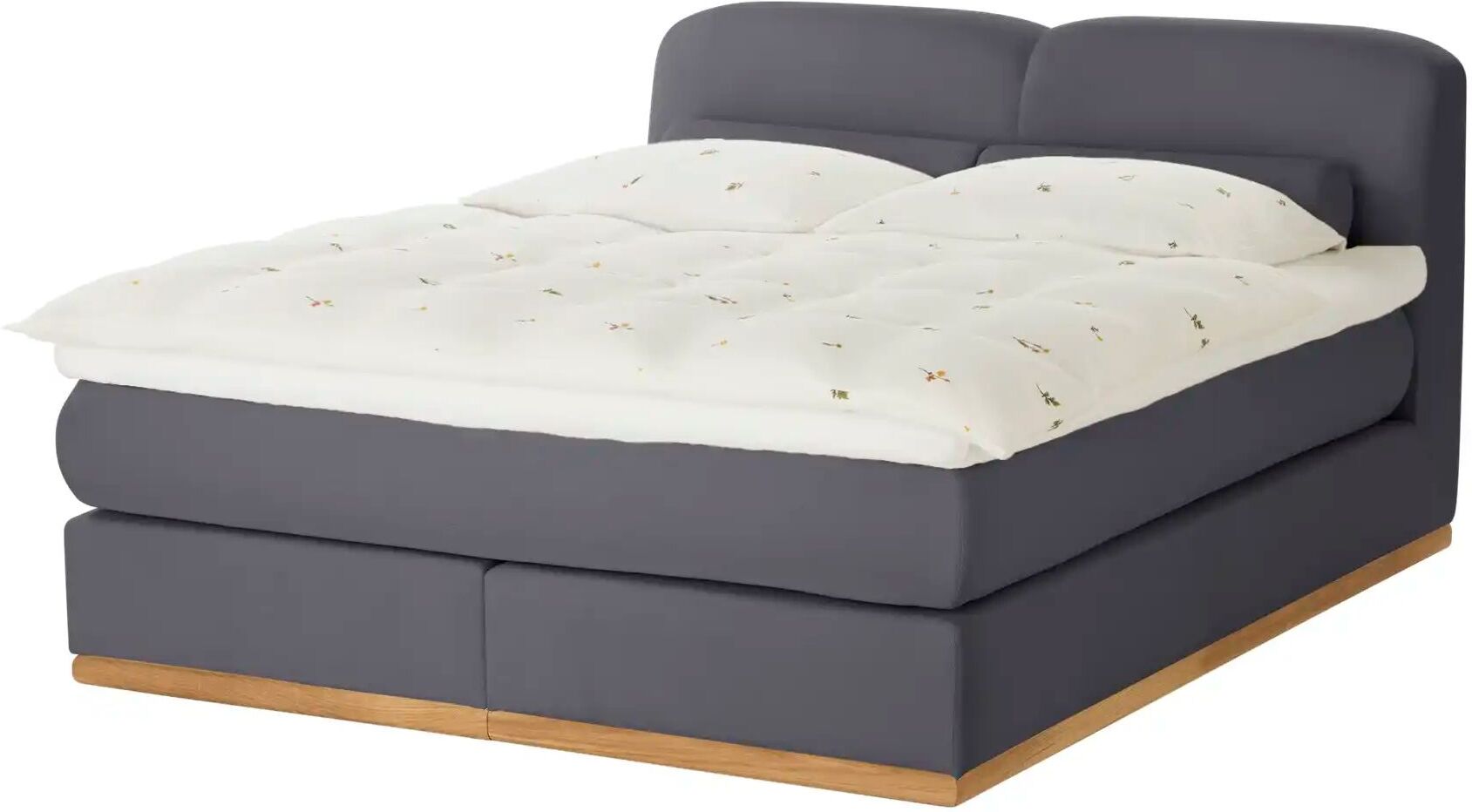 Höffner Boxspringbett  Esop ¦ grau ¦ Maße (cm): B: 160 H: 111