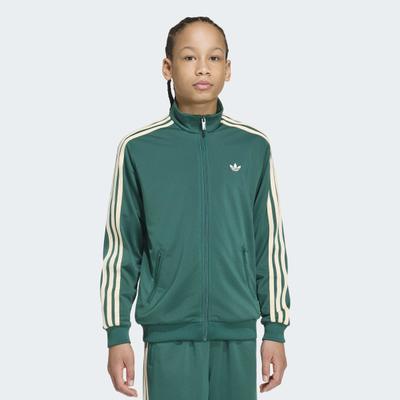 Trainingsjacke ADIDAS ORIGINALS "FIREBIRD ORIGINALS, LOCKER GESCHNITTEN", Mädchen, Gr. 170, collegiate grün, Obermaterial: 100% Polyester, Jacken Trainingsjacke, für Kinder, mit geradem Abschluss