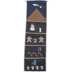 David Fussenegger Adventskalender Silvretta 'Schneemann' 28 x 100 cm Anthrazit