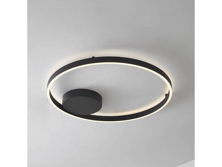Smart Home Deckenleuchte Moise Lucande, dimmbar, schwarz, für Wohn- / Esszimmer, Aluminium, Modern