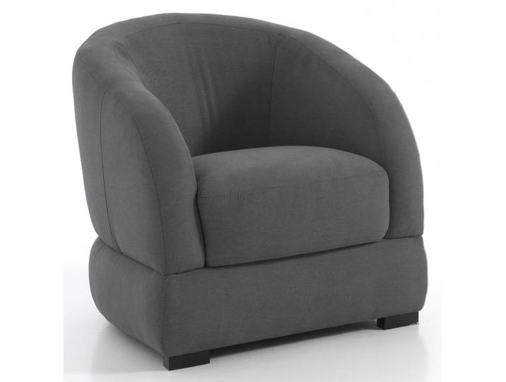 BOMBA - Fauteuil cabriolet - Velours, Gris souris