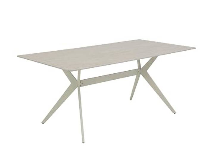 Hela Tische, Esstisch Küchentisch Paccino, Platte Sintered Stone Traventi-Optik, X-Metallgestell Oval Konisch, Oberfläche matt, Maß 180x90cm