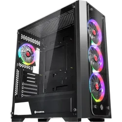 Raijintek Ponos TG4 (ATX, E-ATX, mATX, Mini-ITX), PC Gehäuse, Schwarz