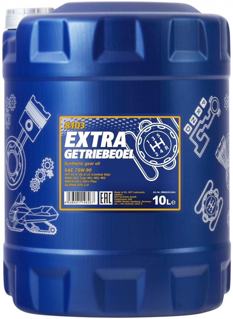 Sct - Mannol Getriebeöl Mannol Extra Getriebeoel 75w-90 Gl-5 [10l] Mn8103-10 10l