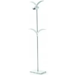 Freistehender Schaufelhalter 7x25x183 cm H mit Sockel aus verzinktem Metall