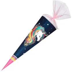 Neutral, Schultüte, Schultüte Einhorn Regenbogen blau/rosa (81.50 cm)