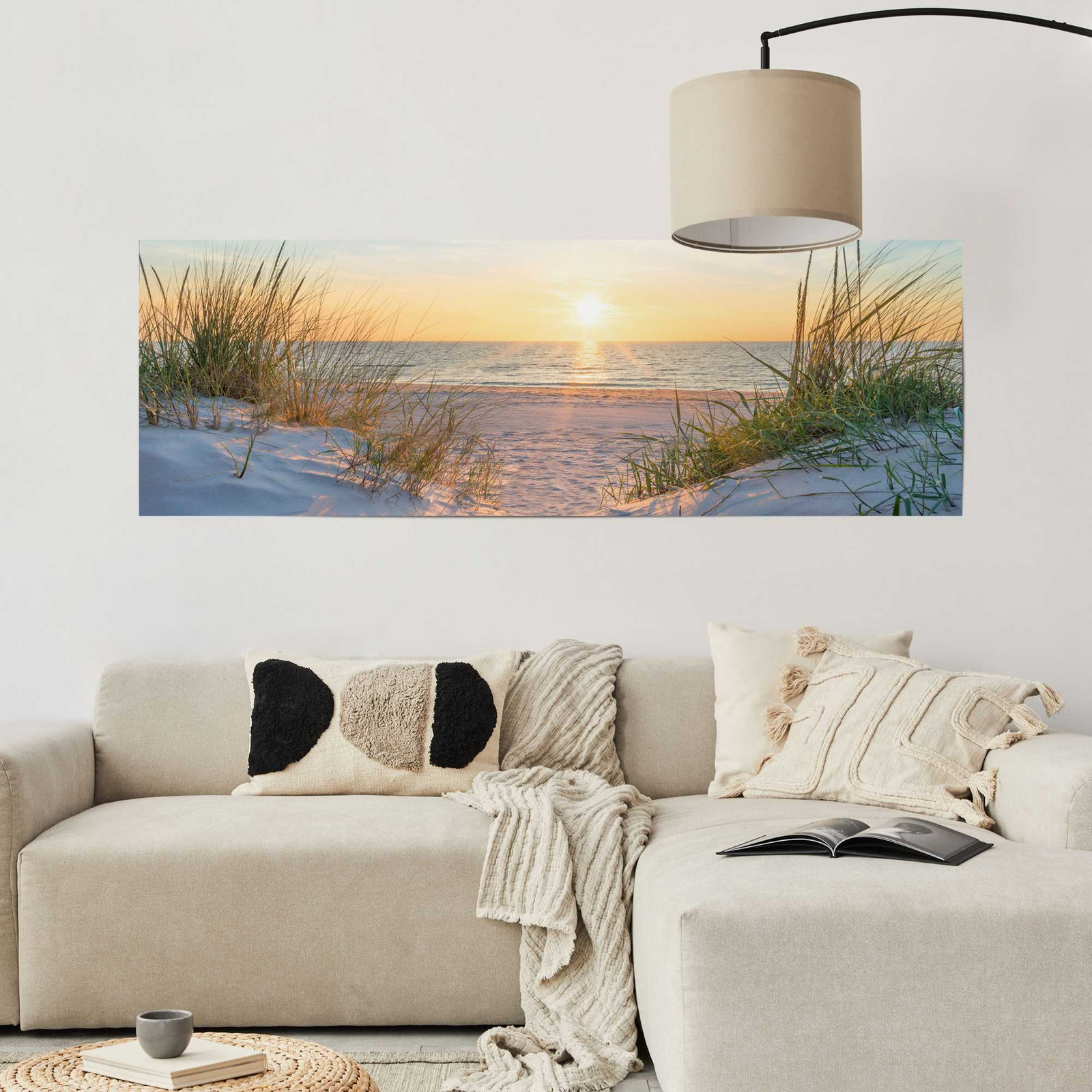 home24 Poster Golden Hour beige B: 53 cm, H: 158 cm