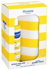 Mustela Spray Latte Solare SPF50 Protezione Alta per Bambini 200ml + Borsa Frigo
