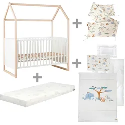 roba Hausbett »Noah« mit Matratze 70 x 140 cm - 77x146x158cm - weiß -