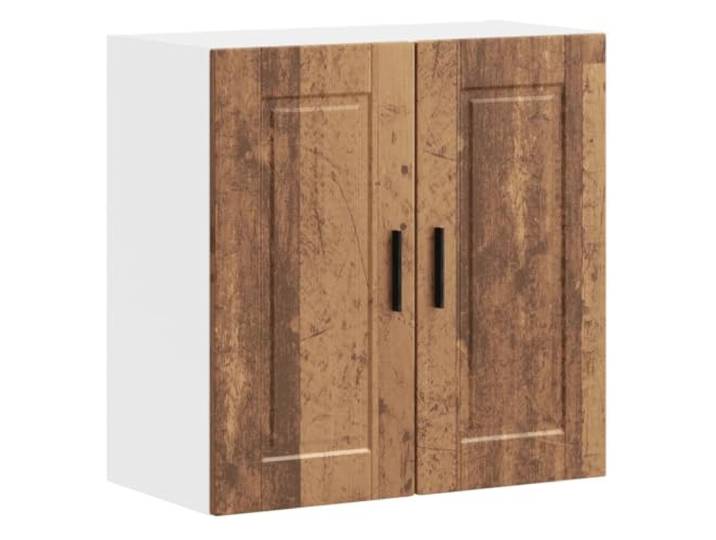 Helloshop26 Wandschrank für die Küche, großer Stauraum, 60 x 31 x 60 cm, praktisch, altes Holz, Braun, 02_0050370