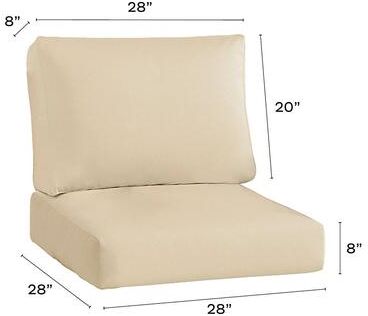 Replacement Seat/Back 2-Piece Set - Fast Dry, Canvas White Sunbrella - Ballard Designs