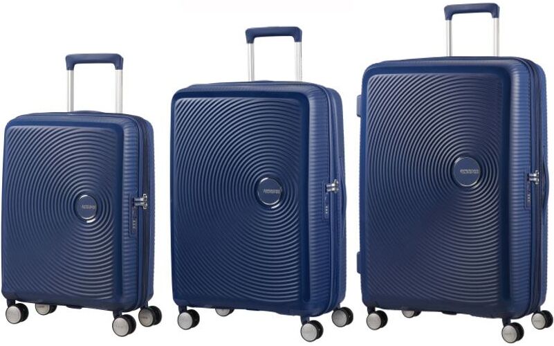 American Tourister Soundbox 3 Piece Suitcase Set - Midnight Navy