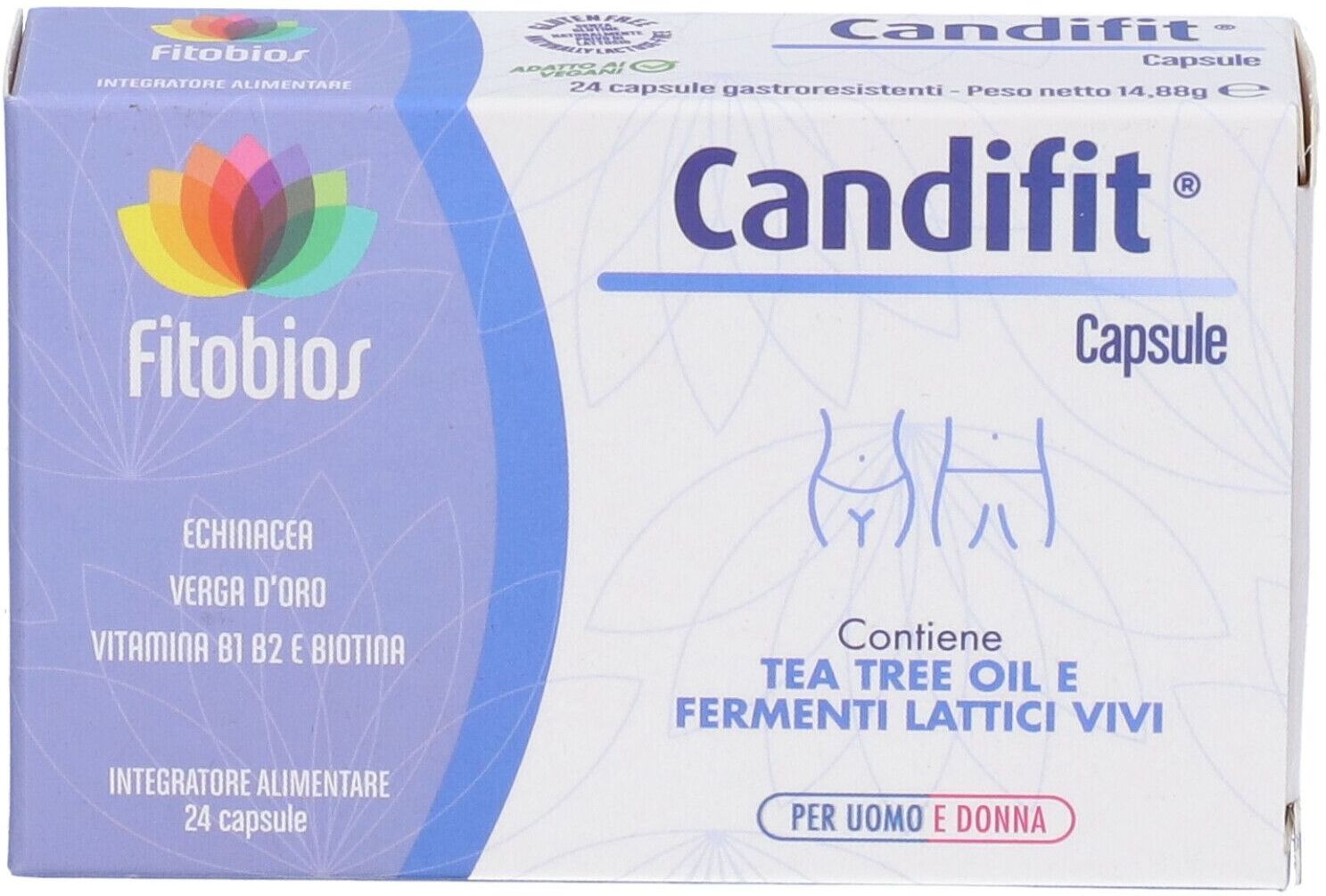 FITOBIOS Srl Fitobios Candifit Capsule Integratore Alimentare, 24 capsule