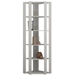 Itamoby Kato Angolo B Bücherregal Esche weiß 6R 4 lange Bänder + 2 hintere Bänder