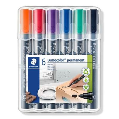 STAEDTLER Marker Lumocolor 352 permanent Rundspitze, 6er Set
