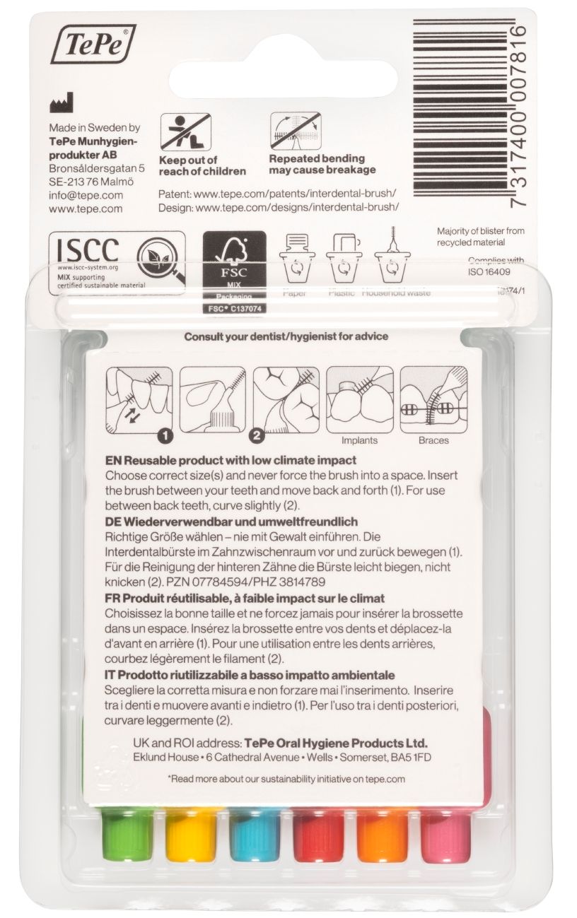 Tepe Interdentalbürste gemischt 6 St Zahnbürste