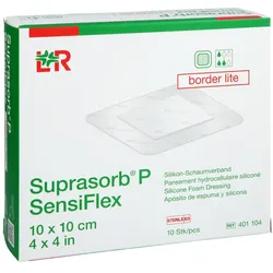 Suprasorb P Sensiflex Border Lite 10x10cm 10 St