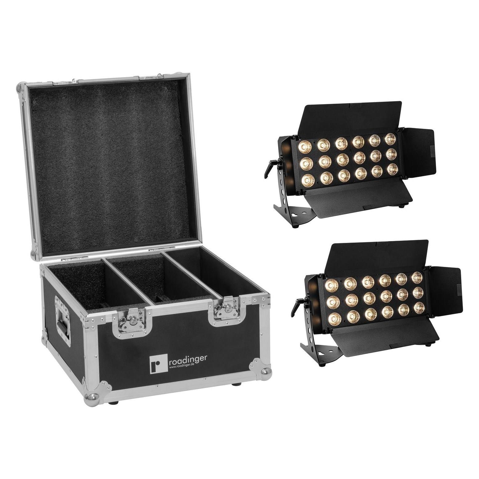Eurolite Set 2x LED CLS-18 QCL RGB/WW 18x7W + Flightcase (7 W, LED) (20001035)