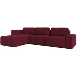ECKSOFA L Form Arkleton Bordeaux 360/180/93 cm Links Stil & Komfort