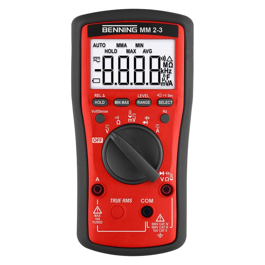 Benning BENN Digitale Multimeter (CAT II 1000V, CAT III 600V, CAT IV 300V, Hand-Multimeter) (044693)