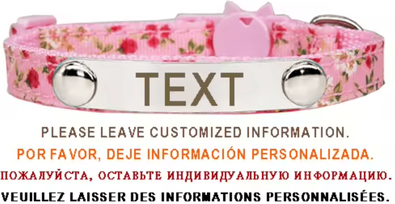 Inspire Curations CustomGuard Personalized Safety Pet Collar flower pink s