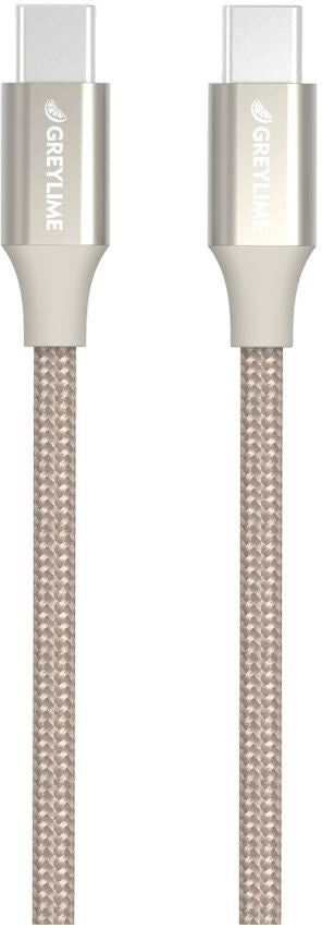 GreyLime Braided USB-C til USB-C Kabel 2 meter - Beige