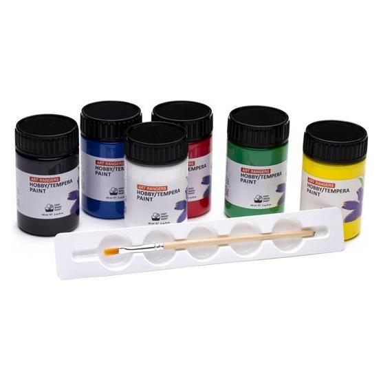 Winsor & Newton Hobby acrylic paint set 6x60ml w/palette & brush (60 ml) (800900)