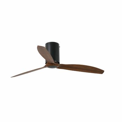 faro barcelona MINI TUBE FAN M Mattschwarzer/Holz DC-Lüfter