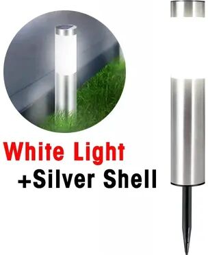 Inspire Daily Merch Solar Powered Path Lights, Outdoors Led Solar Lights, Garden Decoration Lawn Lamps white Light(silver)