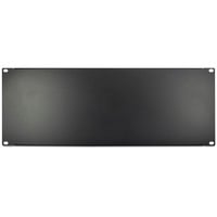 Blindplatte 4HE geschraubt, Blende schwarz