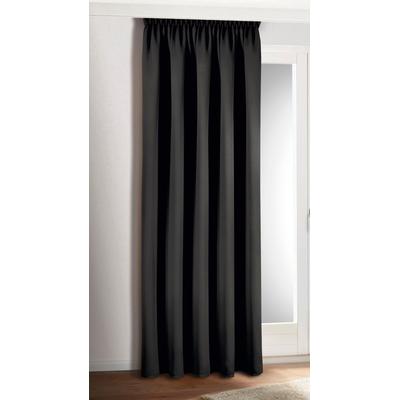 Vorhang HOMING "Bernd" Gr. 1, schwarz, B:140cm H:245cm, Polyester, Gardinen, Fertigschal