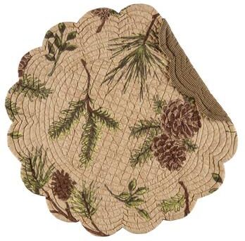 C&F Home Sierra Retreat Rustic Cotton Quilted Placemat Set of 6