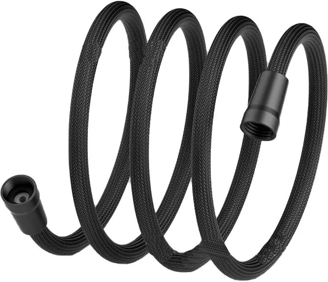 INF 1,5 m schwarzer Nylon Anti-Explosions-Duschschlauch mit PP-Kappe