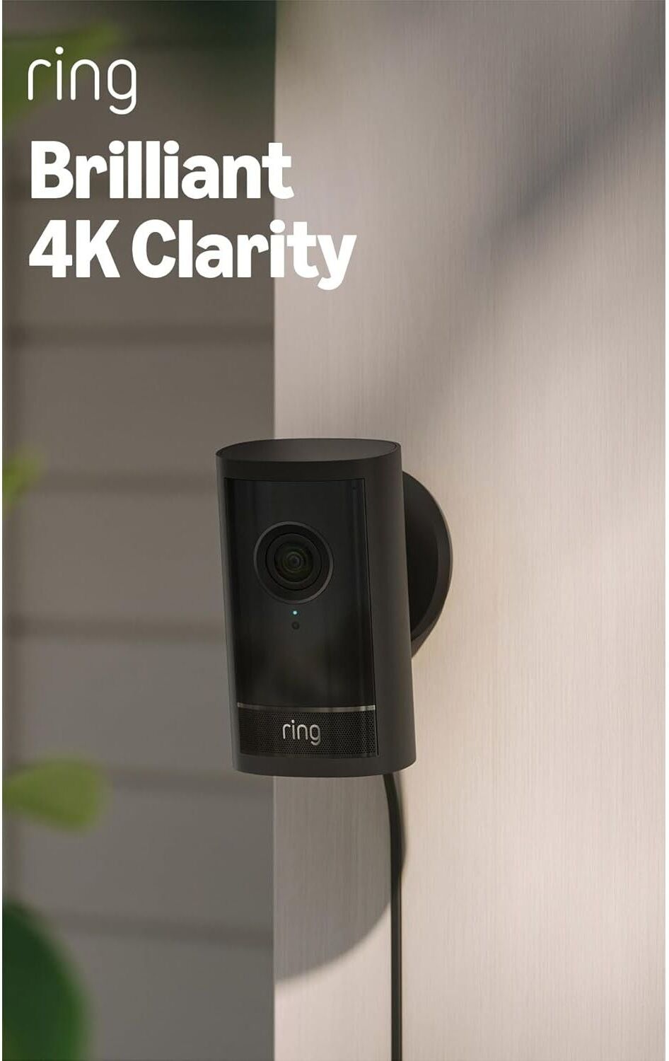 Ring Outdoor Camera Pro Plug-In (Newest Gen) – Retinal 4K Security Camera