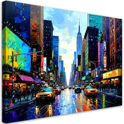LEINWANDBILD New York City farbenfroh 100x70cm
