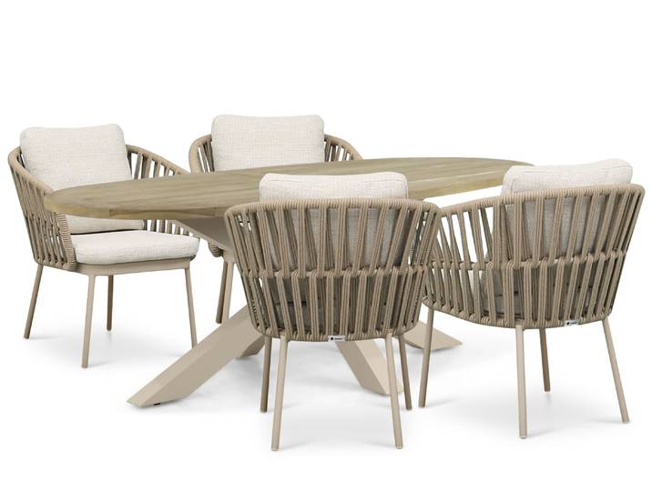 Coco Elara/Brookline 200x110 cm dining tuinset 5-delig