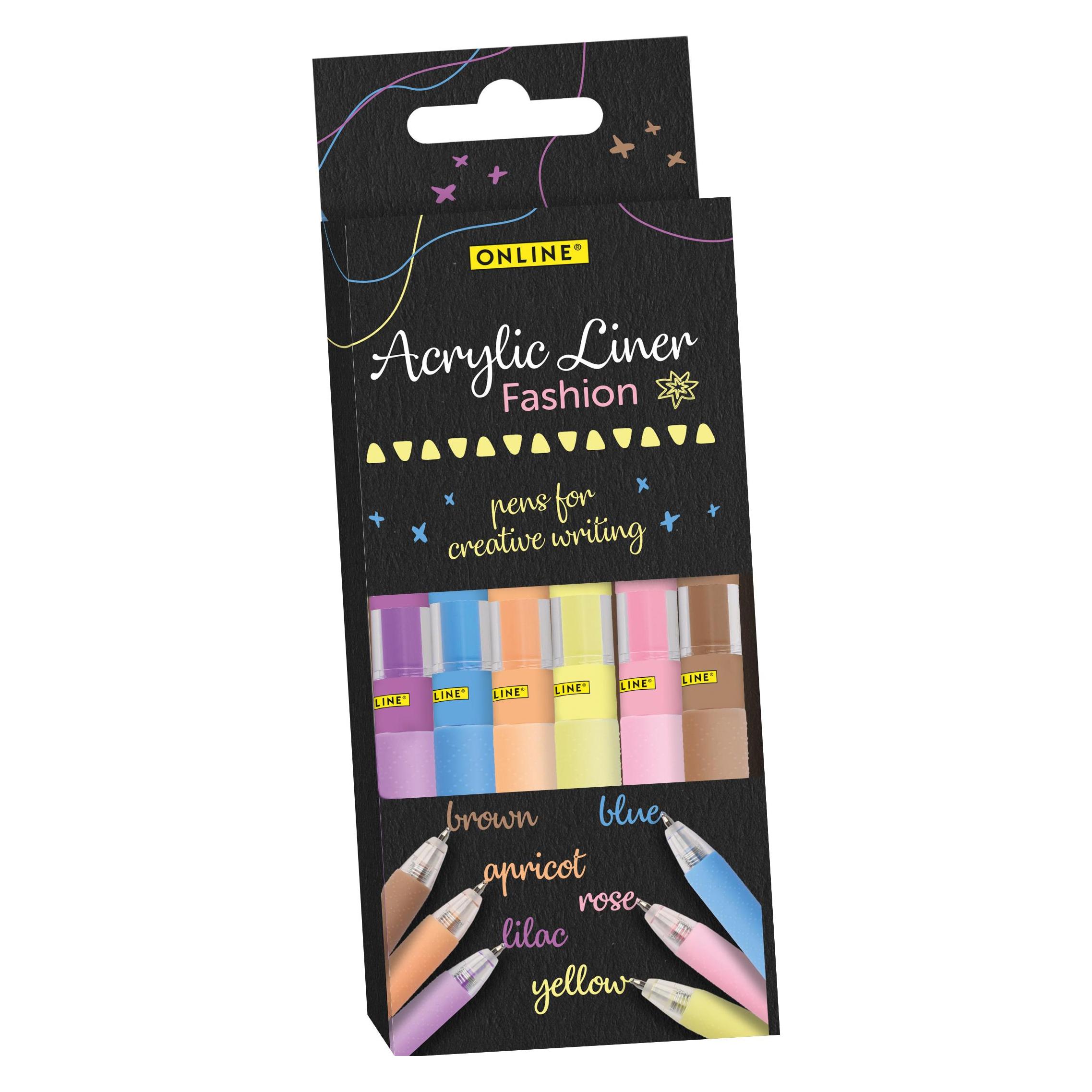 Online Acryl Liner Fashion 6 Stück (6x) (18632/6)