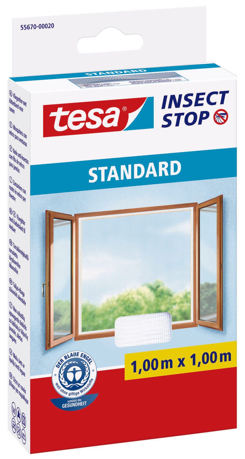 tesa Fliegengitter Insect Stop STANDARD weiß 1,0 x 1,0 m 55670-00020-07