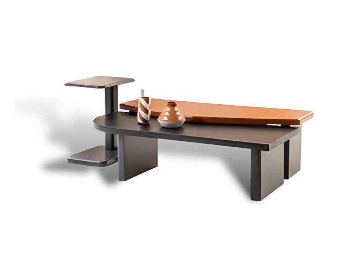 Xlmoebel Satztisch XLMOEBEL Wohnzimmertisch Set aus Holz in Schwarz (Set, 3-tlg. Couchtisch-Set, schwarz), Made in Europa