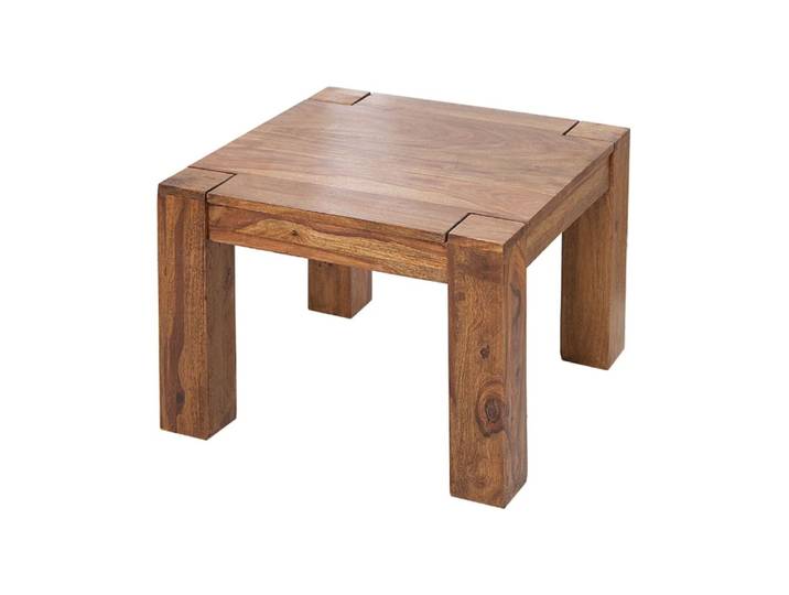 Table basse carré en bois massif de sheesham 60x40x60cm