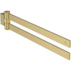 Ideal Standard Conca Cube Doppelte Handtuchstange, schwenkbar, T5395A2, Farbe: Brushed Gold