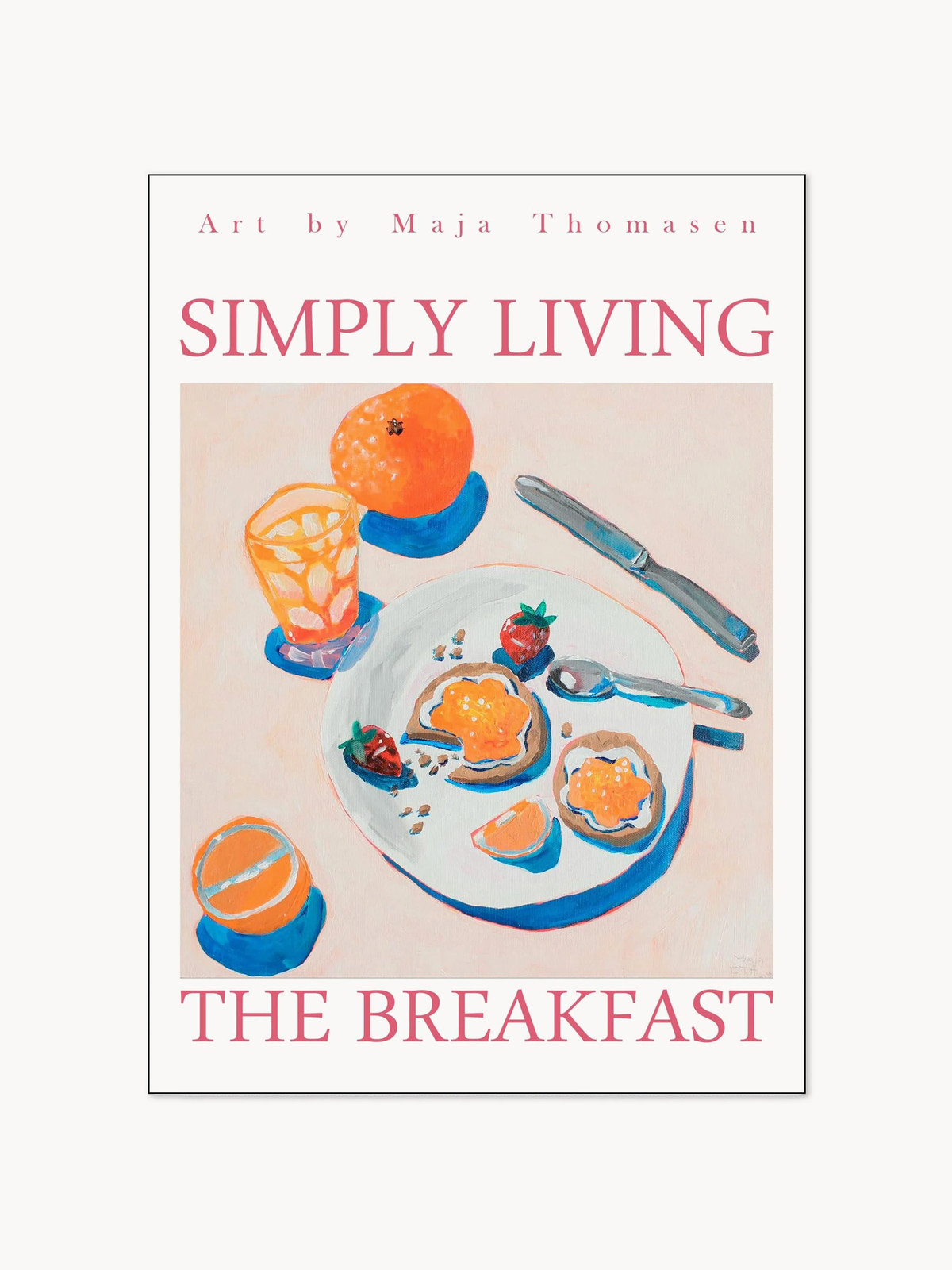 Wanddecoratie The Breakfast Poster met Frame