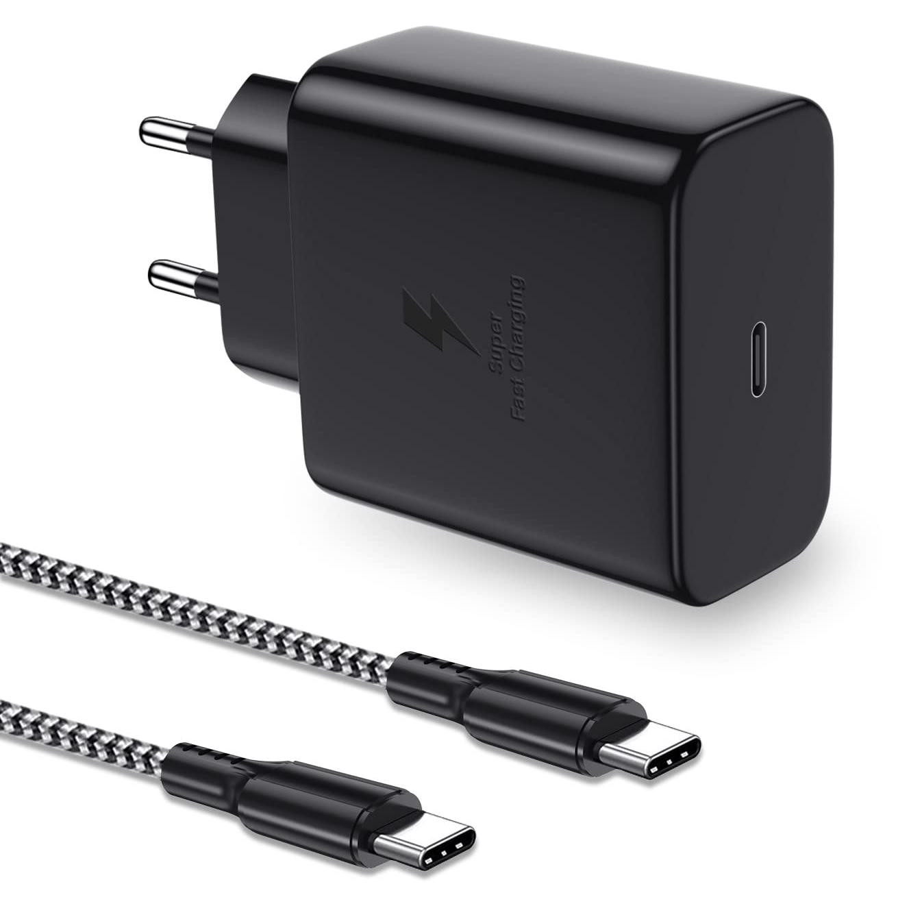 Glosole 45W USB-C oplader met USB-C naar USB-C nylon oplaadkabel