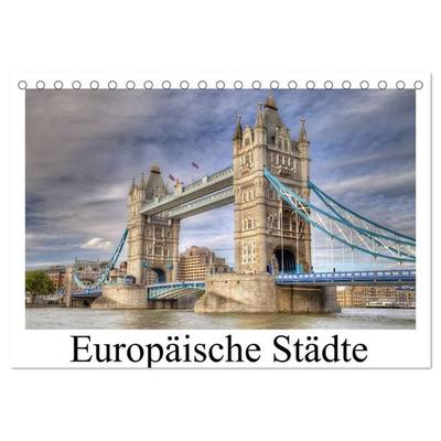 Europäische Städte (Tischkalender 2026 DIN A5 quer), CALVENDO Monatskalender