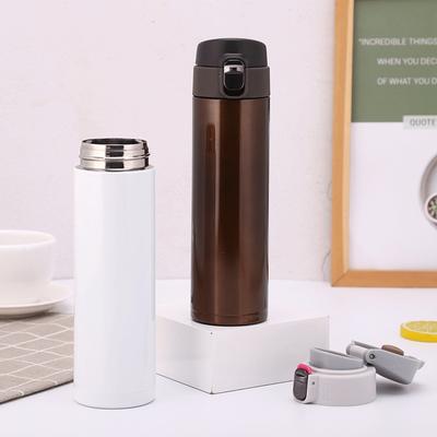 Uplifted Trends Creative Bullet Cover Thermos Cup For School Durable Direct Drinking Solid Color Water Cup red