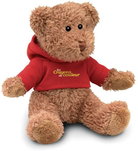 Ours en peluche personnalisé avec t-shirt JOHNNY rouge