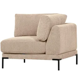 Modulsofa Couple Eck-Element, Chenille-Stoff mit Struktur, modern, natur, flexibles Design